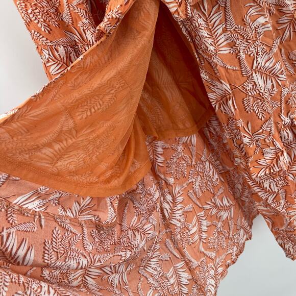 LUSH Dress Strapless Size Medium Maxi Ruffle Tiered Boutique Tropical Beach NWT - Picture 12 of 14